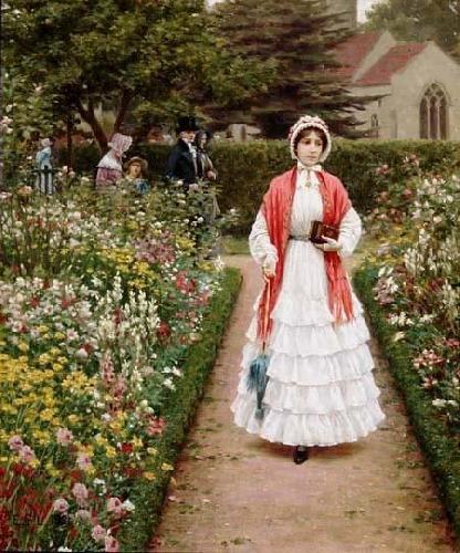 Edmund Blair Leighton After service oil painting image